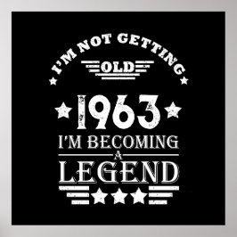 Personalisiert sechzig Vintagen Geburtstagsgeschen Poster