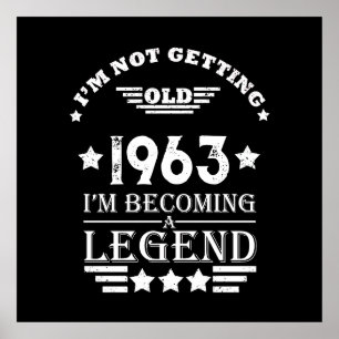 Personalisiert sechzig Vintagen Geburtstagsgeschen Poster