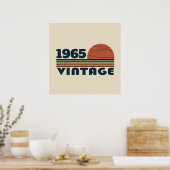 Personalisiert sechzig Vintagen Geburtstagsgeschen Poster (Küche)