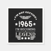 Personalisiert sechzig Vintagen Geburtstagsgeschen Serviette (Vorderseite)