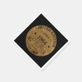 Personalisiert sechzig Vintagen Geburtstagsgeschen Serviette (Ecke)