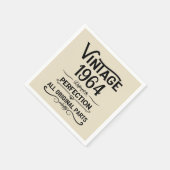 Personalisiert sechzig Vintagen Geburtstagsgeschen Serviette (Ecke)