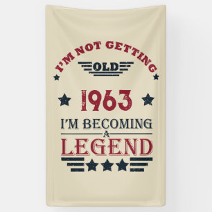 Personalisiert sechzigste Vintage 60. Geburtstagsp Banner
