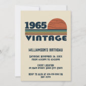Personalisiert sechzigste Vintage 60. Geburtstagsp Einladung (Vorderseite)