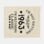 Personalisiert sechzigste Vintage 60. Geburtstagsp Fleecedecke (Vorderseite (Horizontal))