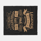 Personalisiert sechzigste Vintage 60. Geburtstagsp Fleecedecke (Vorderseite (Horizontal))