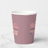 Personalisiert sechzigste Vintage 60. Geburtstagsp Pappbecher (Rechts)