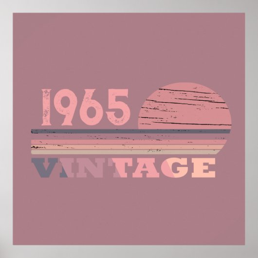Personalisiert sechzigste Vintage 60. Geburtstagsp Poster (Vorne)