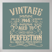 Personalisiert sechzigste Vintage 60. Geburtstagsp
