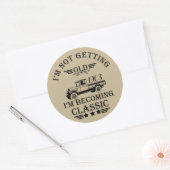 Personalisiert sechzigste Vintage 60. Geburtstagsp Runder Aufkleber (Umschlag)