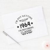 Personalisiert sechzigste Vintage 60. Geburtstagsp Runder Aufkleber (Umschlag)