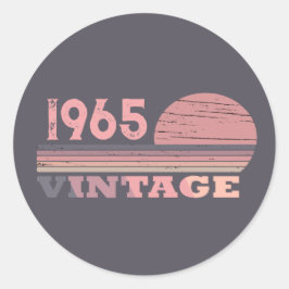 Personalisiert sechzigste Vintage 60. Geburtstagsp Runder Aufkleber