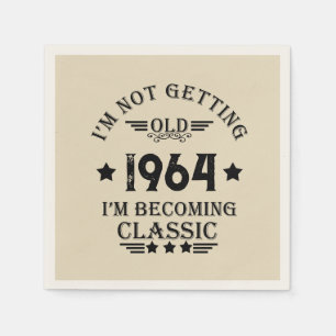 Personalisiert sechzigste Vintage 60. Geburtstagsp Serviette