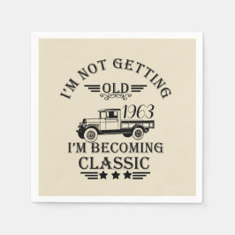 Personalisiert sechzigste Vintage 60. Geburtstagsp Serviette