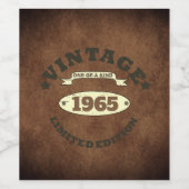 Personalisiert sechzigste Vintage 60. Geburtstagsp Weinetikett (Einzelnes Label)