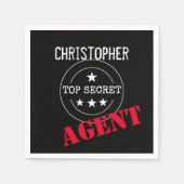 Personalisiert Secret Agent Kindergeburtstag Party Serviette (Vorderseite)