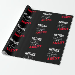 Personalisiert Secret Agent / Spy Top Secret Geschenkpapier