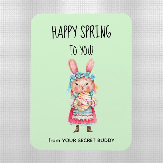 Personalisiert Secret Buddy Happy Spring flexibel Magnet
