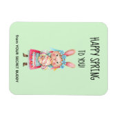 Personalisiert Secret Buddy Happy Spring flexibel Magnet (Horizontal)