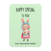 Personalisiert Secret Buddy Happy Spring flexibel Magnet (Vertikal)