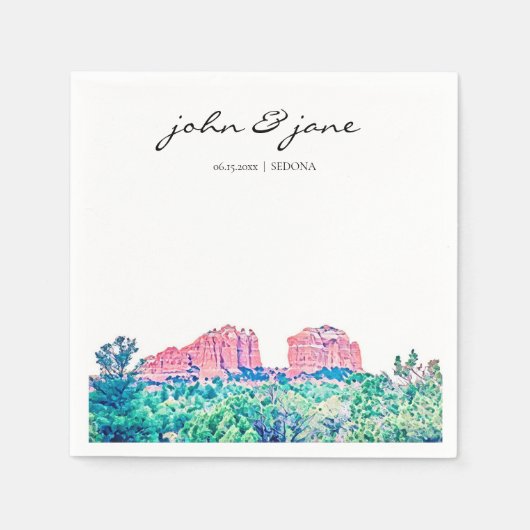 Personalisiert Sedona Arizona Napkins Serviette (Vorderseite)