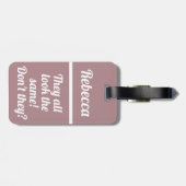 Personalisiert sehen sie denselben Funny Luggage T Gepäckanhänger (Rückseite horizontal)