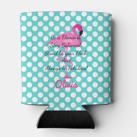 Personalisiert sei ein Flamingo Can Cooler Dosenkühler (Rückseite)
