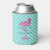Personalisiert sei ein Flamingo Can Cooler Dosenkühler (Kanne Rückseite)