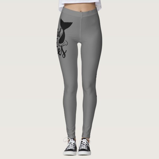 Personalisiert sei eine Meerjungfrau und mach Wave Leggings (Vorderseite)