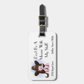 Personalisiert "Sei kein Messin' mit meinem Stuff! Gepäckanhänger (Vorderseite vertikal)