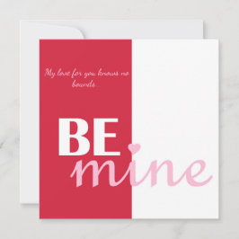 Personalisiert Sei mein Herz Liebe Vorschlag Rot R Feiertagskarte