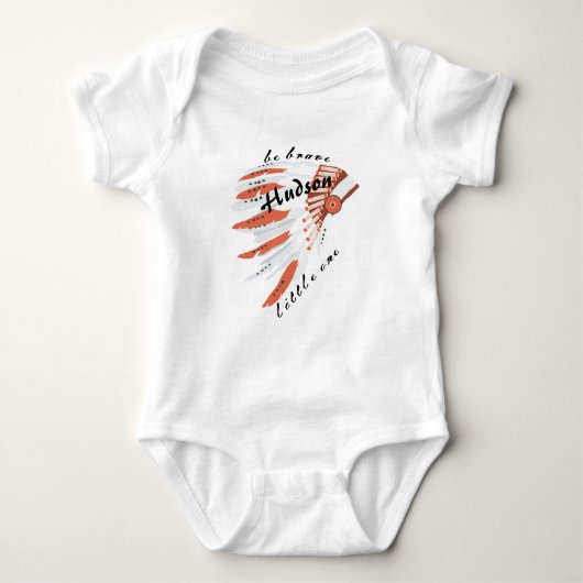 Personalisiert sein tapfer Little One indische Hit Baby Strampler (Vorderseite)