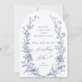 Personalisiert sein, was ich für einen blauen Vors Einladung (Vorderseite)