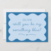 Personalisiert sein, was mein blaues Wavy Handschr Mitteilungskarte (Vorderseite)