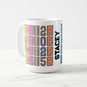 Personalisiert Senior 2025 Kaffeetasse (Vorderseite Links)