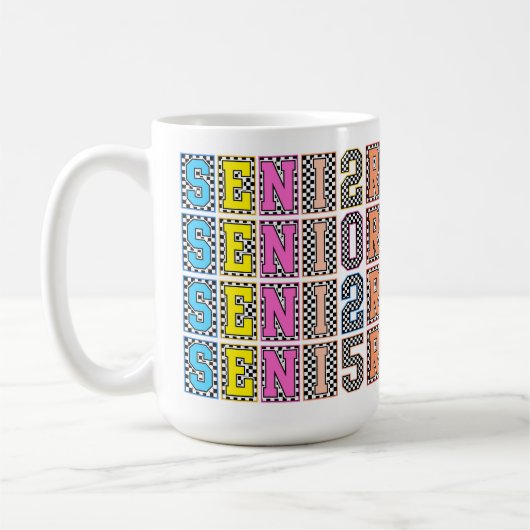 Personalisiert Senior 2025 Kaffeetasse (Links)