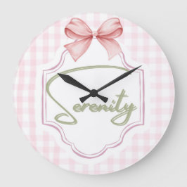 Personalisiert Serenity Baby Girl Kinderzimmer Bow Große Wanduhr