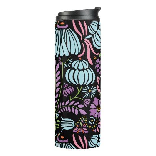 Personalisiert serenity Blue Rose Quartz Muster Thermosbecher (Nach links gedreht)