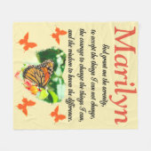 PERSONALISIERT SERENITY PRAYER PERSONALISIERT BLAN FLEECEDECKE (Vorderseite (Horizontal))