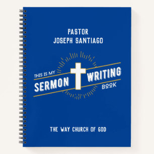 Personalisiert sermon Writing Notebook Notizblock