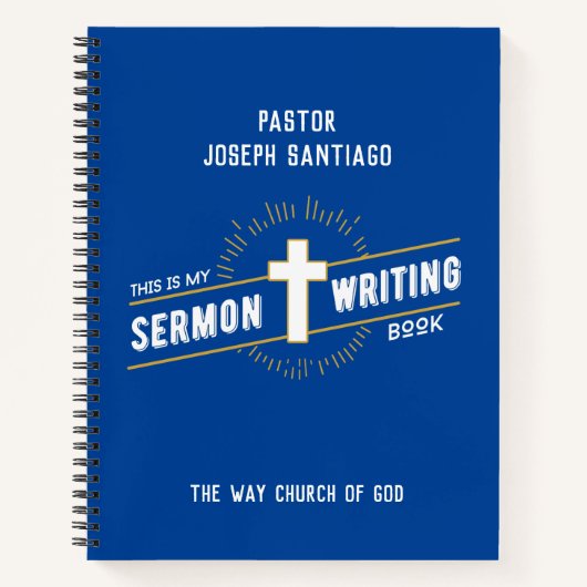 Personalisiert sermon Writing Notebook Notizblock (Vorderseite)