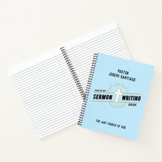 Personalisiert sermon Writing Notebook Notizblock (Innenseite)