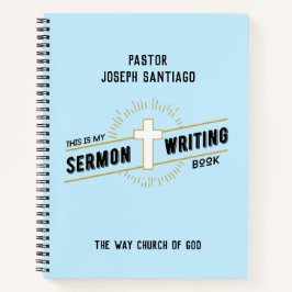Personalisiert sermon Writing Notebook Notizblock