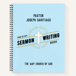 Personalisiert sermon Writing Notebook Notizblock