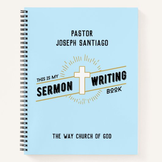 Personalisiert sermon Writing Notebook Notizblock (Vorderseite)