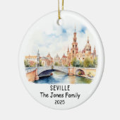 Personalisiert Sevilla Ornament, Spanien Keramik Ornament (Links)