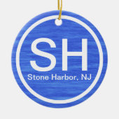 Personalisiert SH NJ Stone Harbour New Jersey Beac Keramik Ornament (Vorne)