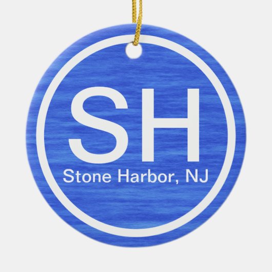 Personalisiert SH NJ Stone Harbour New Jersey Beac Keramik Ornament (Vorne)