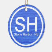 Personalisiert SH NJ Stone Harbour New Jersey Beac Keramik Ornament (Links)