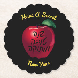 Personalisiert Shanah Tovah Red Apple Untersetzer